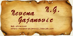Nevena Gajanović vizit kartica